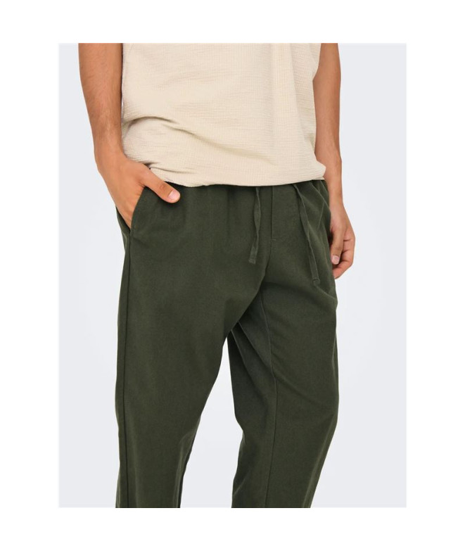 Pantalón Only & Sons Onslinus Crop 0007 Cot Lin...