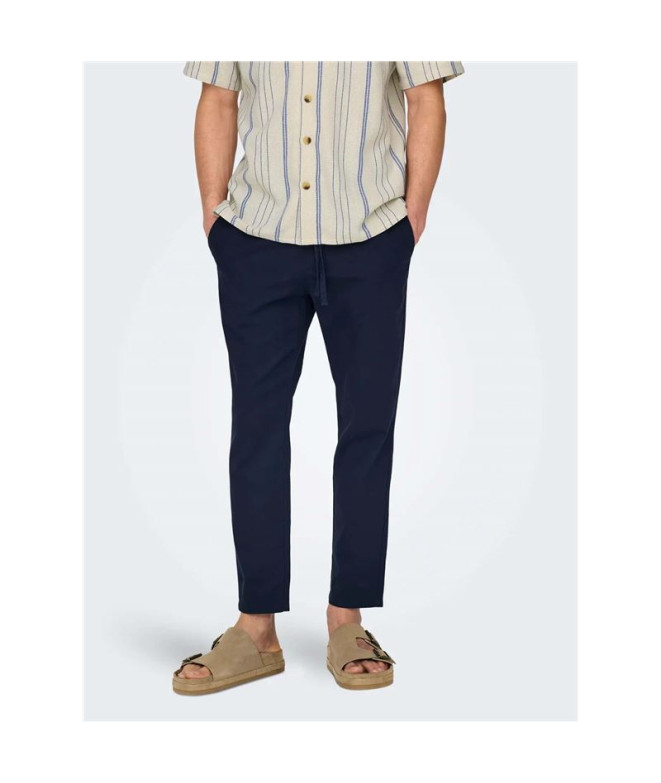 Pantalón Only & Sons Onslinus Crop 0007 Cot Lin...