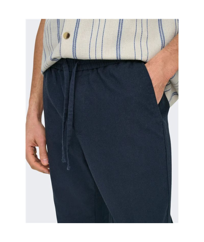 Pantalón Only & Sons Onslinus Crop 0007 Cot Lin...
