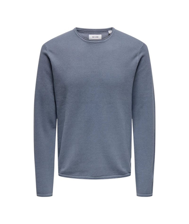 Camiseta Only & Sons Onsfelix Reg 12 Crew Knit Noos Flint Stone Hombre