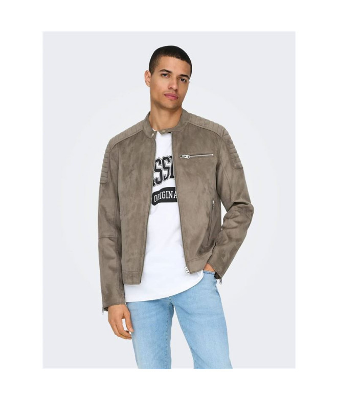 Chaqueta Only & Sons Onsgus Faux Suede Racer...