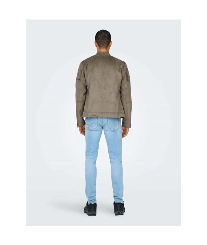 Chaqueta Only & Sons Onsgus Faux Suede Racer...