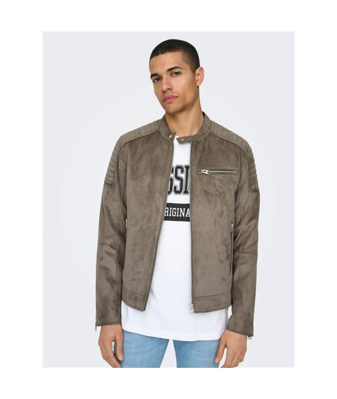 Chaqueta Only & Sons Onsgus Faux Suede Racer...
