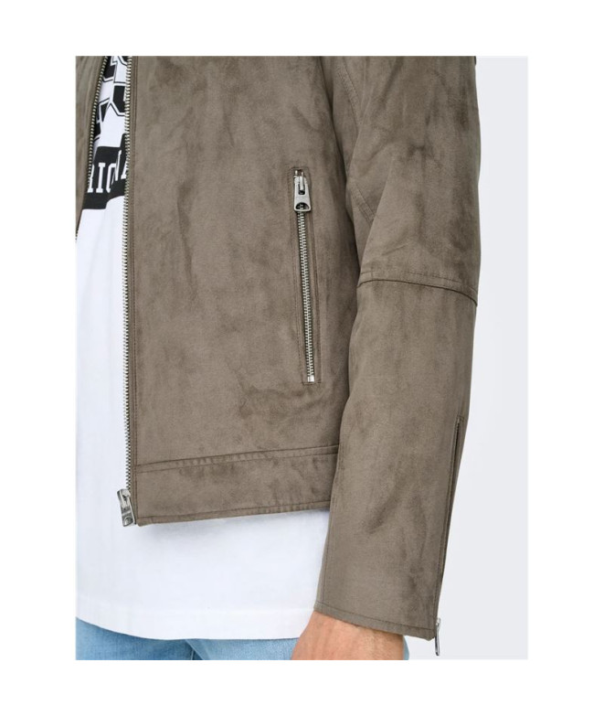 Chaqueta Only & Sons Onsgus Faux Suede Racer...