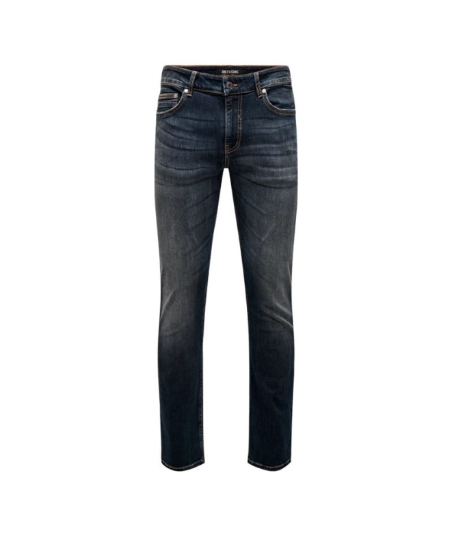 Pantalón Only & Sons Onsloom Slim Ebony 0366 Dot Dnm Dark Blue Denim Deta Hombre