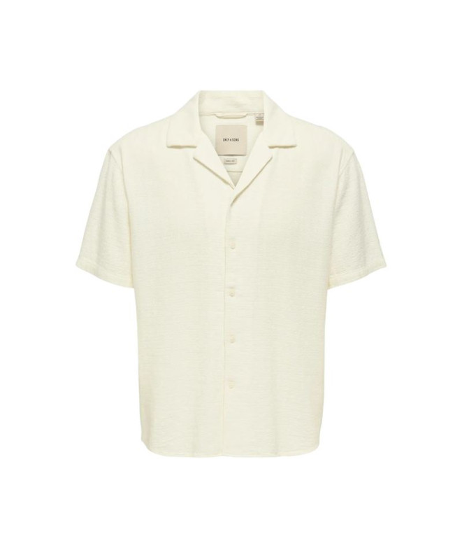 Camisa Only & Sons Onslatham Reg Resort Lin Struc 0257 Noos Cloud Dancer Hombre