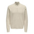 Camiseta Only & Sons Onscooper Half Zip High Neck Knit Noos Silver Lining Homem