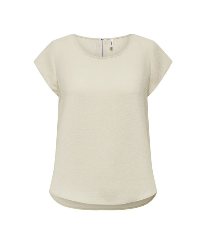 Camiseta Only Onlvic S/S Solid Noos Mulher Moonbeam