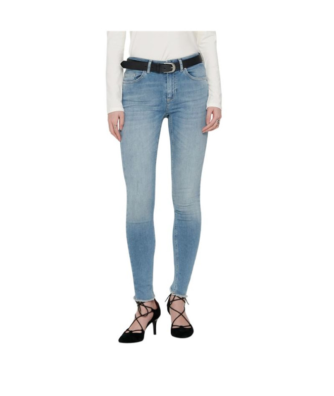 Pantalones Only Onlblush Mid Sk Ak Rw Dnm Rea1467 Noos Light Blue Denim Mujer