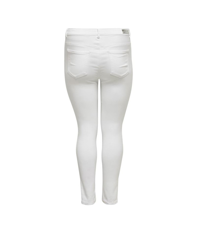 Pantalones Only Caraugusta Skinny White Mujer