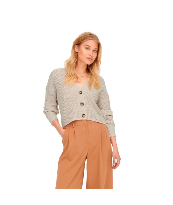 Chaqueta Only Onlcarol Nice L/S Knt Noos Pumice Stone Mujer