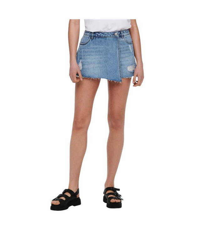 Falda Only Onltexas Reg Dnm Skort Bj Noos Light Blue Denim Mujer