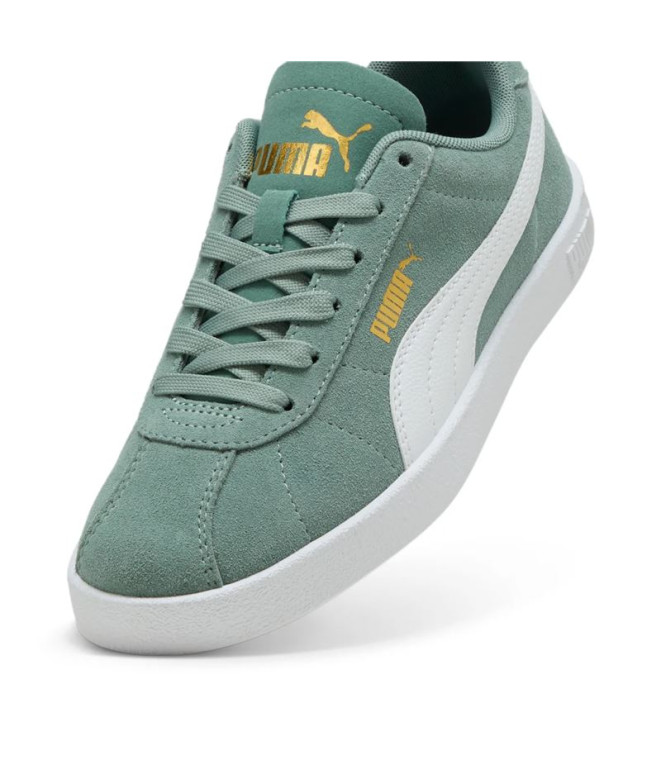 Zapatillas Puma Club II Infantil Verde/Blanco