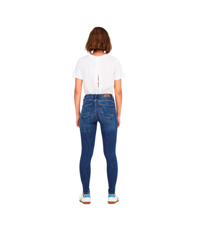 Pantalones Only Onlpower Mid Sk Pushup Dnm...