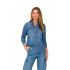 Camisa Only Onlalexa L/S Dnm Ana Noos Medium Blue Denim Mulher