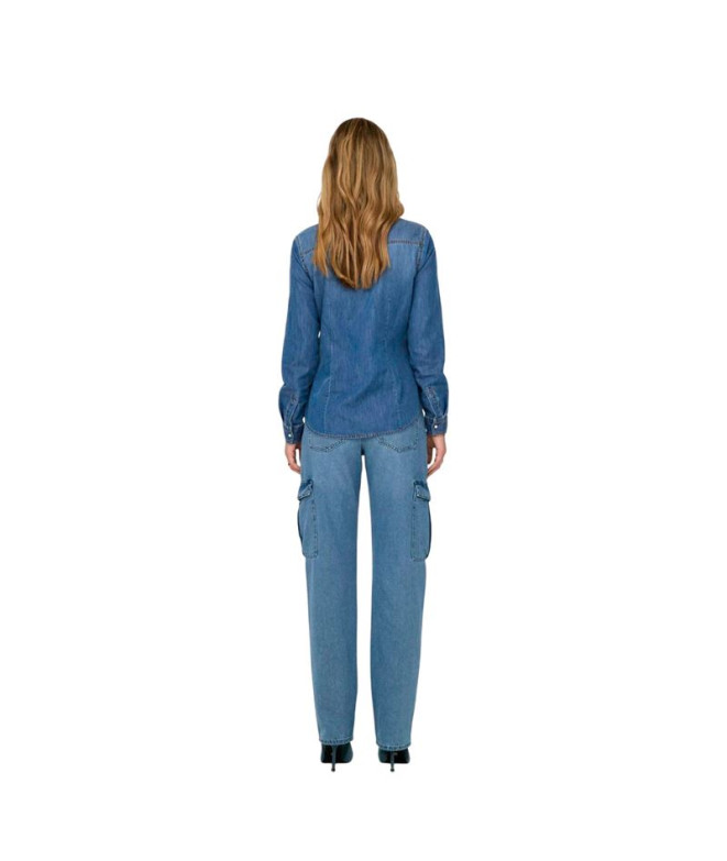 Camisa Only Onlalexa L/S Dnm Ana Noos Medium...