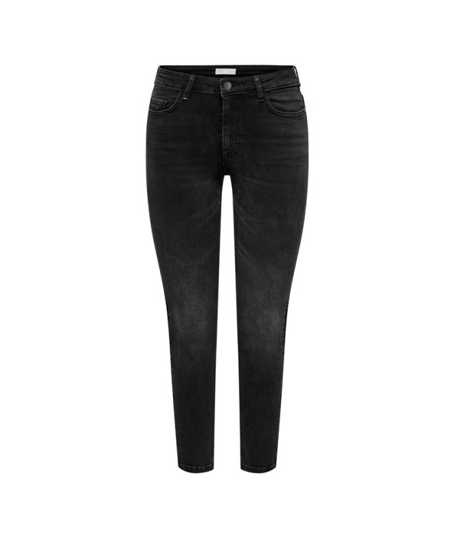 Pantalones Only Jdyfina Mw Skinny Ankle Jns Blk Dnm Noos Mujer Negro Denim