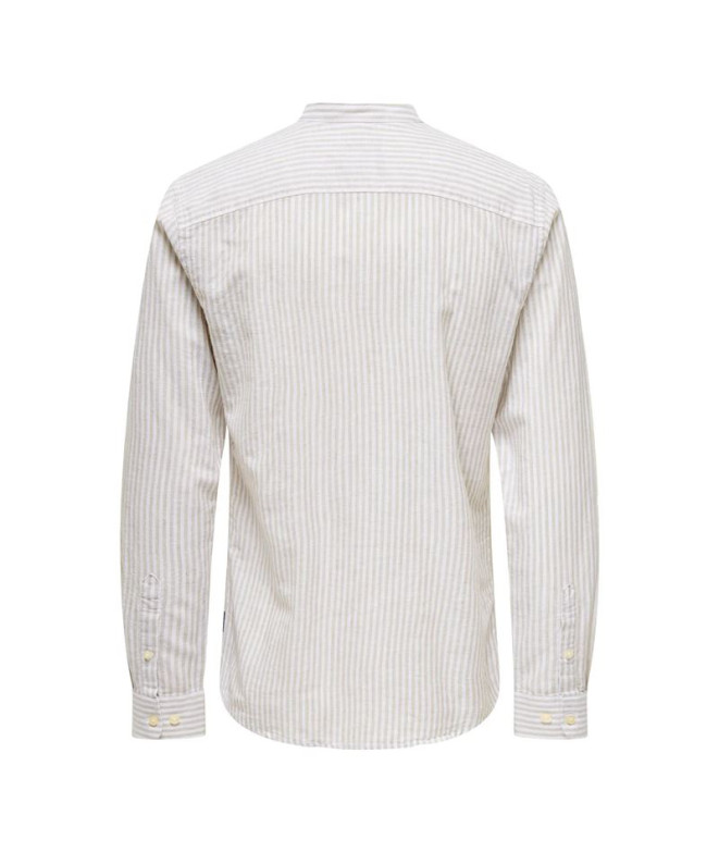 Camisa Only & Sons Onscaiden Life Ls Mao Stripe...
