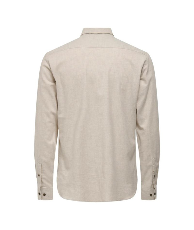 Camisa Only & Sons Onsroad Life Reg Melange Ls...