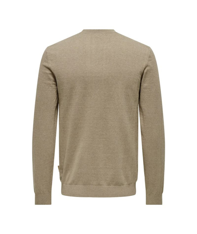 Camiseta Only & Sons Onsloui Reg 12 Mel Crew...