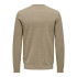 Camiseta Only & Sons Onsloui Reg 12 Mel Crew Knit Hombre Desert Taupe Melange