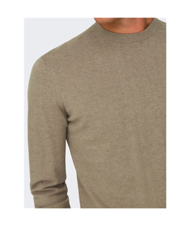 Camiseta Only & Sons Onsloui Reg 12 Mel Crew...