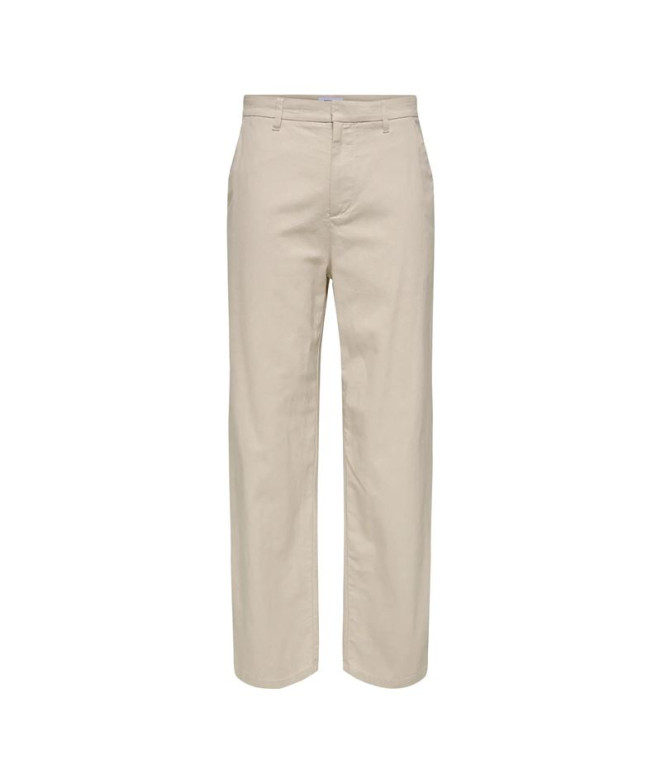Pantalones Only & Sons Onsbob Loose Cot Lin 0007 Noos Hombre Silver Lining