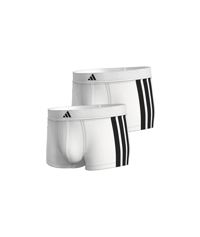 Slip adidas Trunk Low Rise 3 Stripes 2P Active Flex Homme Blanc