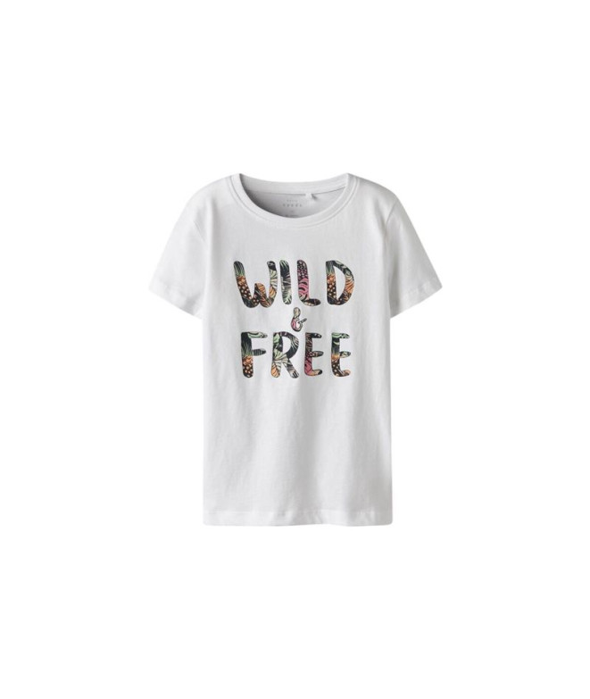 Camiseta Name It Nkfvanaya Ss Noos Infantil Bright White