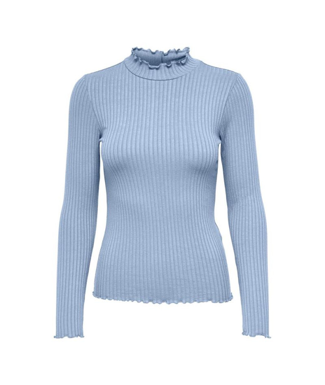 Camiseta Only Jdyfransiska Life L/S Hi-Nck Jr Noos Kentucky Blue Mujer