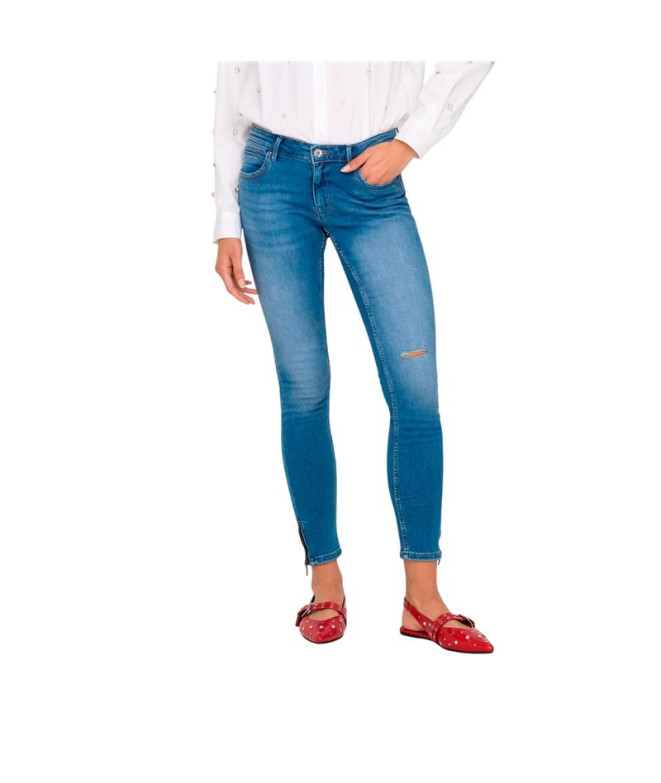Pantalons Only Onlkendell Reg Sk Zip Ank Tai582 Noos Light Medium Blue De Femme