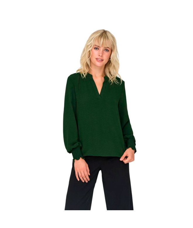 Camiseta Only Onlmette V-Neck Ls Smock Noos Duffel Bag Mulher