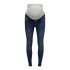 Calça Only Olmwauw Mid Sk Dnm Bj5 Noos Dark Blue Denim Mulher