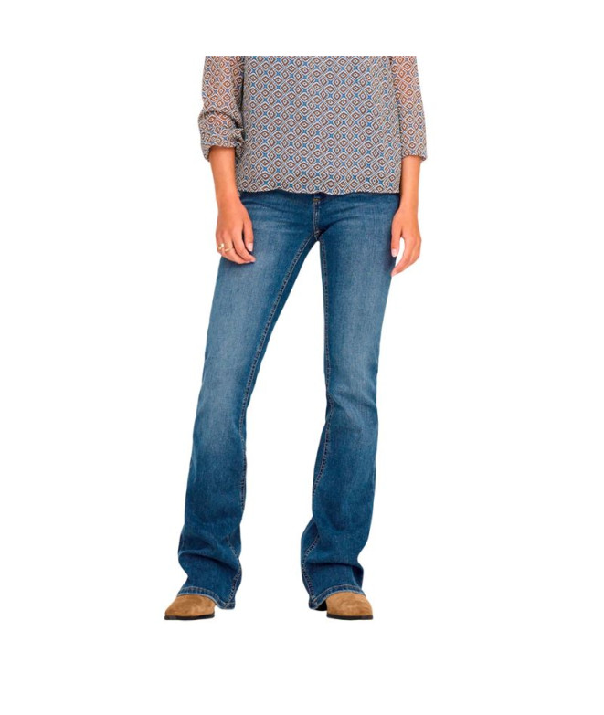 Pantalones Only Onlblush Mid Flared Dnm Tai305 Noos Medium Blue Denim Mujer