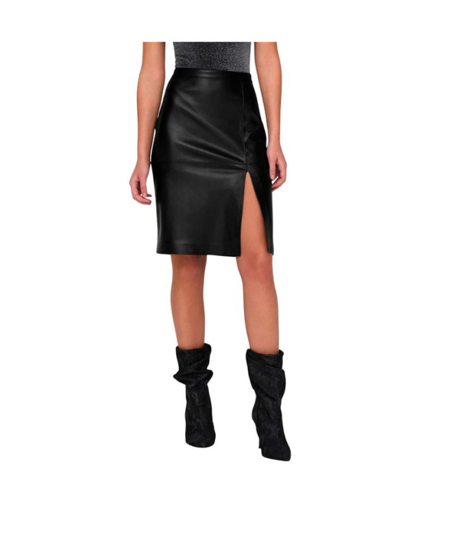 Falda Only Onloline Faux Leather Otw Noos Black Mujer