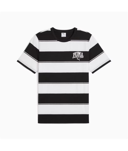 Camiseta Puma Class Striped T Hombre Negro