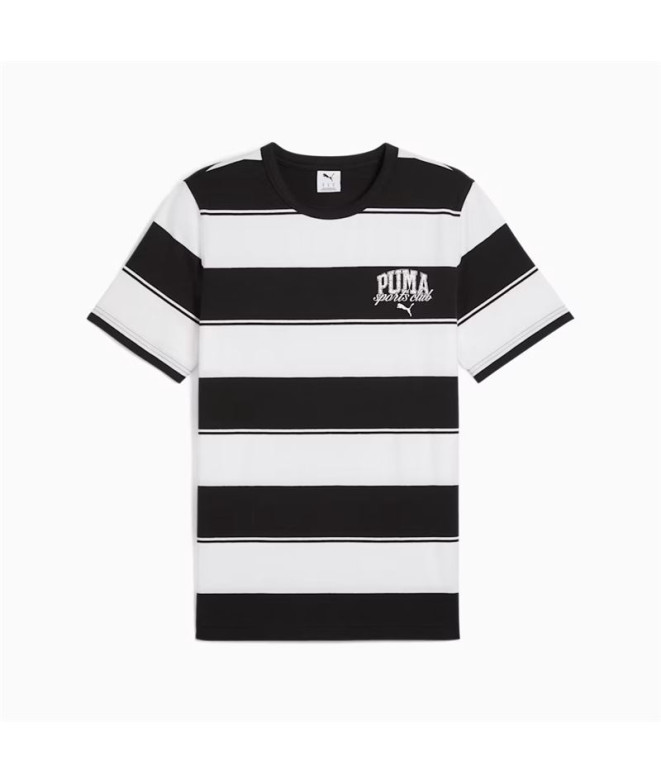 Camiseta Puma Class Striped T Hombre Negro