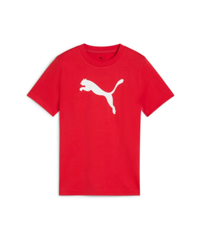 Camiseta Puma Essentials Cat Logo B Menino Para Todos Time Vermelho