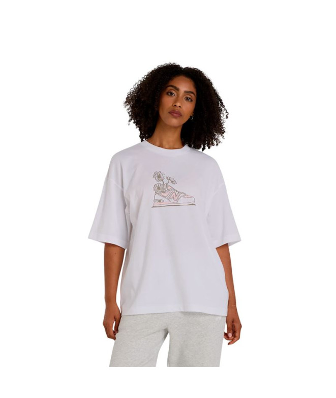 Camiseta New Balance New Balance Oversized Flower Mujer