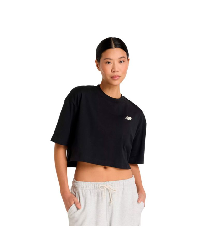 Camiseta New Balance Reimagined Oversized Waist Mujer Bk
