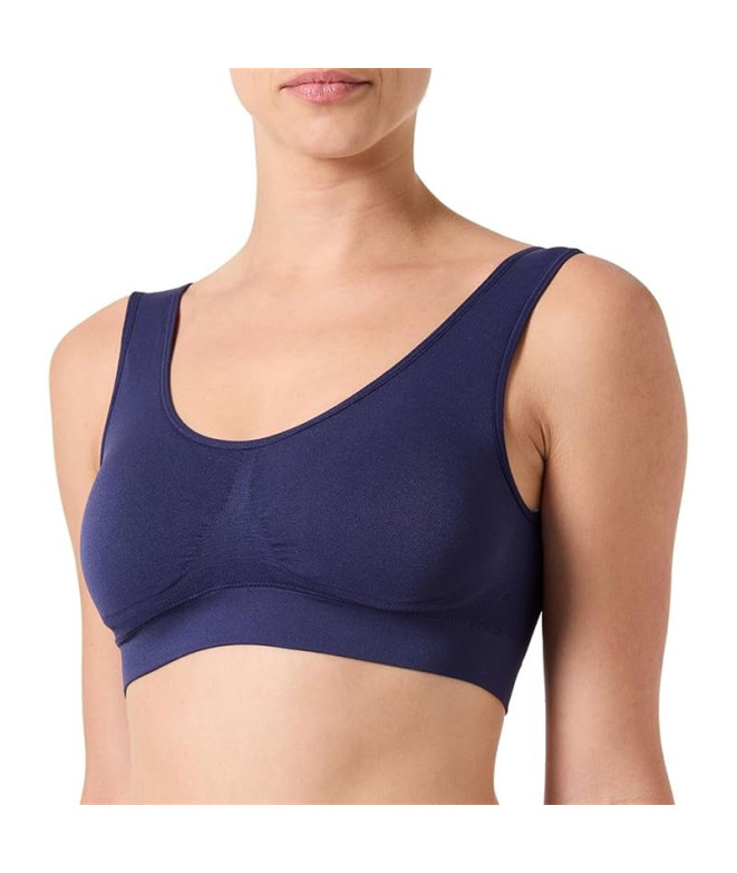 Sujetador deportivo Only Onpmira-2 Seam Noos Mujer Maritime Azul