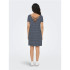 Vestido Only Onlbera Back Lace Up S/S Noos Mulher Noite Céu/Lana Gráfico