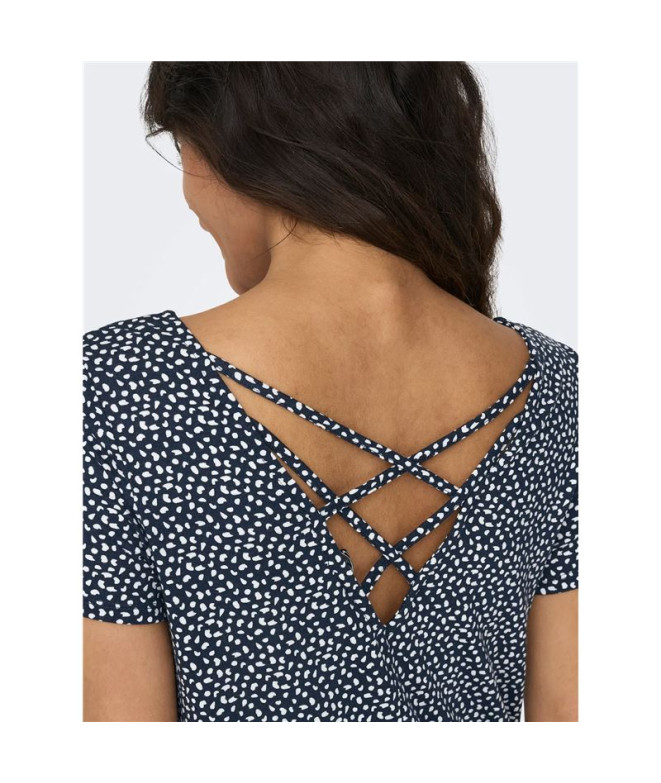 Vestido Only Onlbera Back Lace Up S/S Noos...