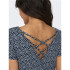 Vestido Only Onlbera Back Lace Up S/S Noos Mulher Noite Céu/Lana Gráfico
