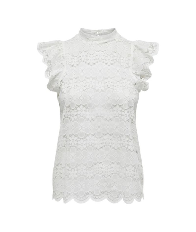 Camiseta Only Jdyblond S/L Lace Noos Mulher Cloud Dancer