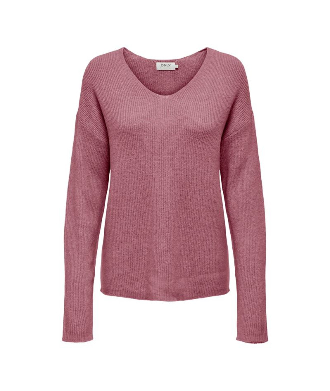 Sudadera Only Onlcamilla V-Neck L/S Knt Noos Mujer Crushed Berry