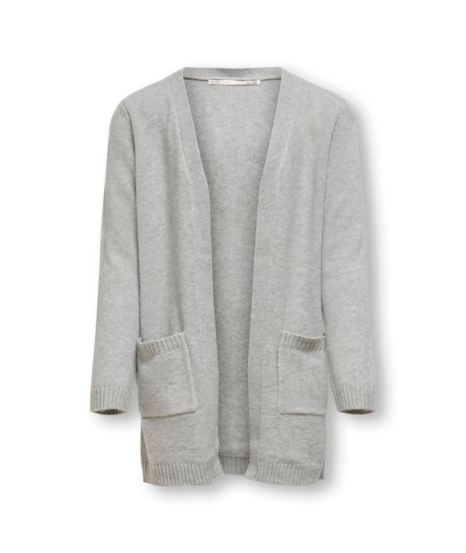 Chaqueta Only Koglesly L/S Open Knt Noos Light Grey Melange Infantil