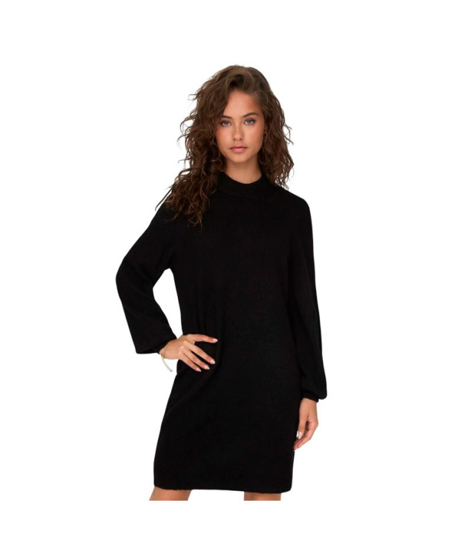 Vestido Only Jdyrue Life L/S High Neck Knt Noos Black Mujer