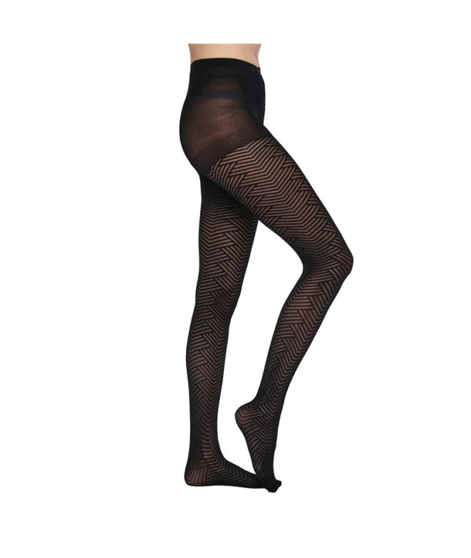 Calcetines Only Onllea Herringbone Tights Acc Mujer Negro