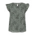 Camiseta Only Onlann Star S/L Frill Ptm Seagrass Aop:Dot Leo Mujer